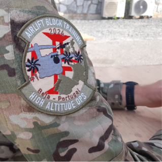 Militaire badges in camouflagekleuren