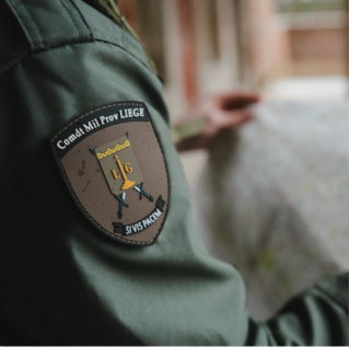 Rubber badge met velcro voor defensie