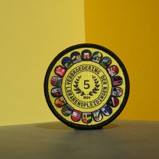 Geborduurde badge met sublimatie 