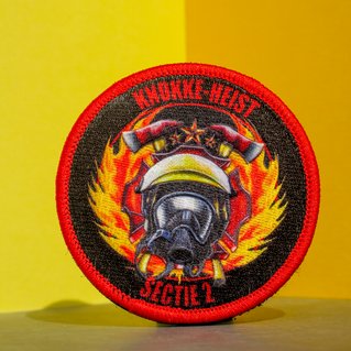 Geborduurde badges met sublimatie brandweer