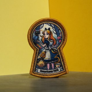 Geborduurde badges met sublimatie kampbadge