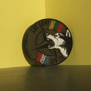 Militaire badge met velcro
