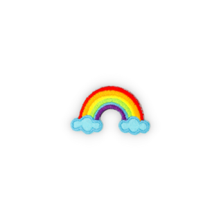 Geborduurde badge mini regenboog