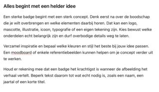 Alles begint met een helder idee