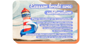 écusson brodé avec sublimation