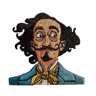 Geborduurde badge van Salvador Dali