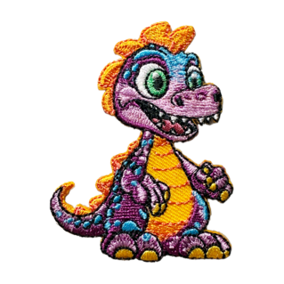 iBadge collectie kids dino paars oranje