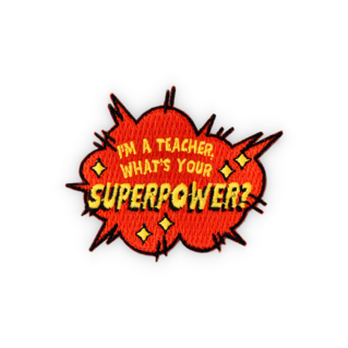 Geborduurde badge I'm a teacher