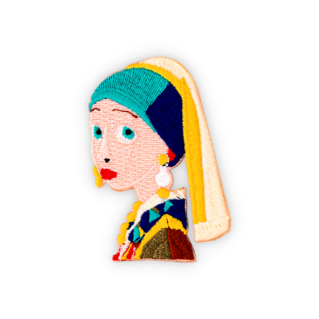 Geborduurde badge Johannes Vermeer Meisje met de parel