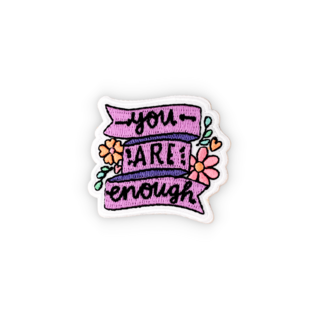 Geborduurde badge quote you are enough