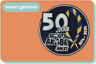 Geborduurde badge tegel