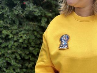 Geborduurde badge met sublimatie bij iBadge